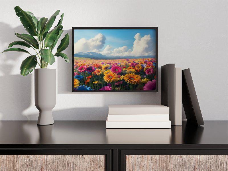 Gerbera Flower Field Printable Poster • Digital Painting Wall Art • Vibrant Floral Download for Home or Office Decor - Image 5
