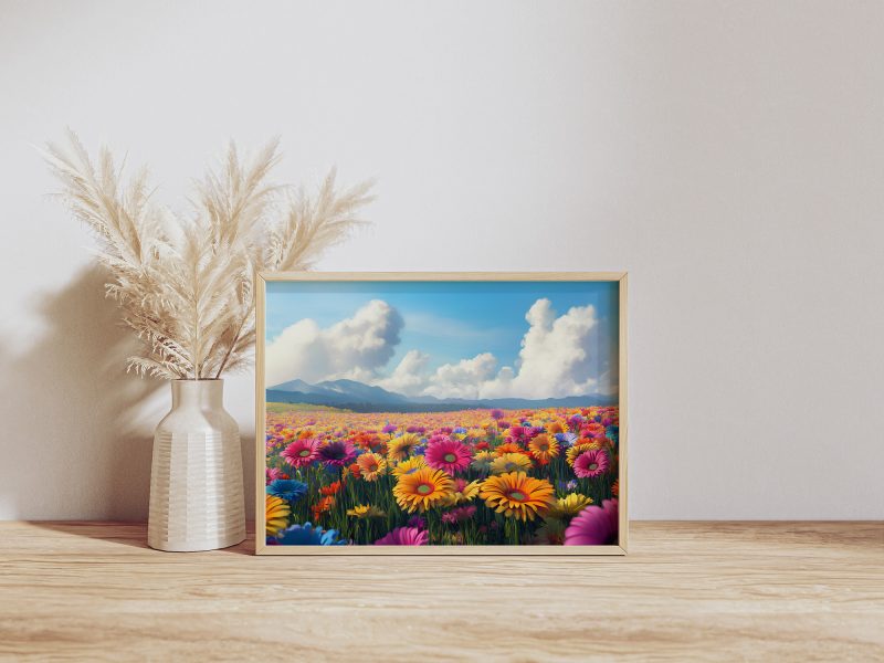 Gerbera Flower Field Printable Poster • Digital Painting Wall Art • Vibrant Floral Download for Home or Office Decor - Image 6