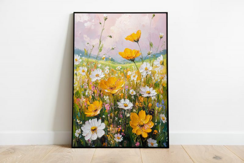 Impressionist Flower Field Wall Art – Digital Download | Wildflower Meadow Painting | Instant Botanical Print - Image 10