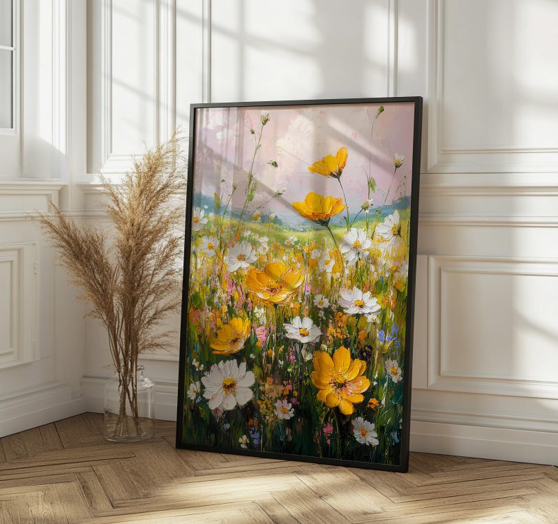 Impressionist Flower Field Wall Art – Digital Download | Wildflower Meadow Painting | Instant Botanical Print - Image 8