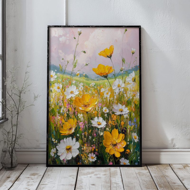 Impressionist Flower Field Wall Art – Digital Download | Wildflower Meadow Painting | Instant Botanical Print - Image 7