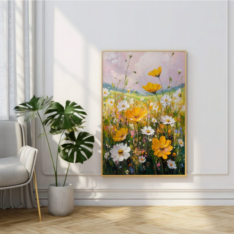 Impressionist Flower Field Wall Art – Digital Download | Wildflower Meadow Painting | Instant Botanical Print - Image 6