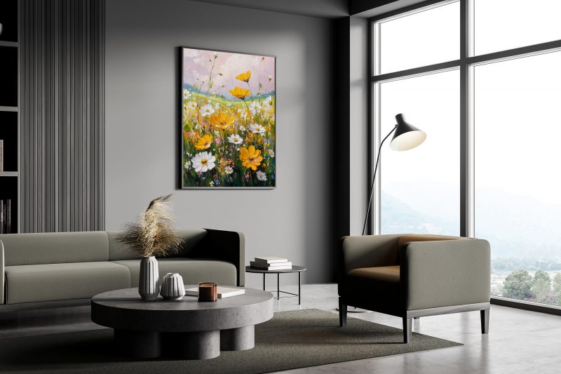 Impressionist Flower Field Wall Art – Digital Download | Wildflower Meadow Painting | Instant Botanical Print - Image 5