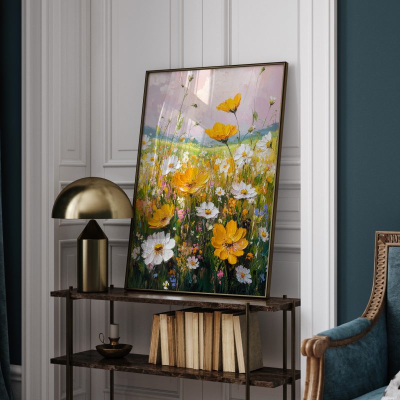 Impressionist Flower Field Wall Art – Digital Download | Wildflower Meadow Painting | Instant Botanical Print - Image 3