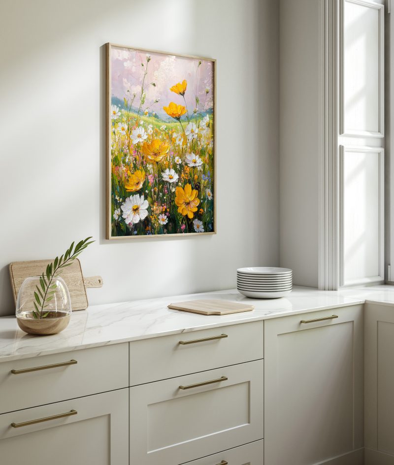 Impressionist Flower Field Wall Art – Digital Download | Wildflower Meadow Painting | Instant Botanical Print - Image 2