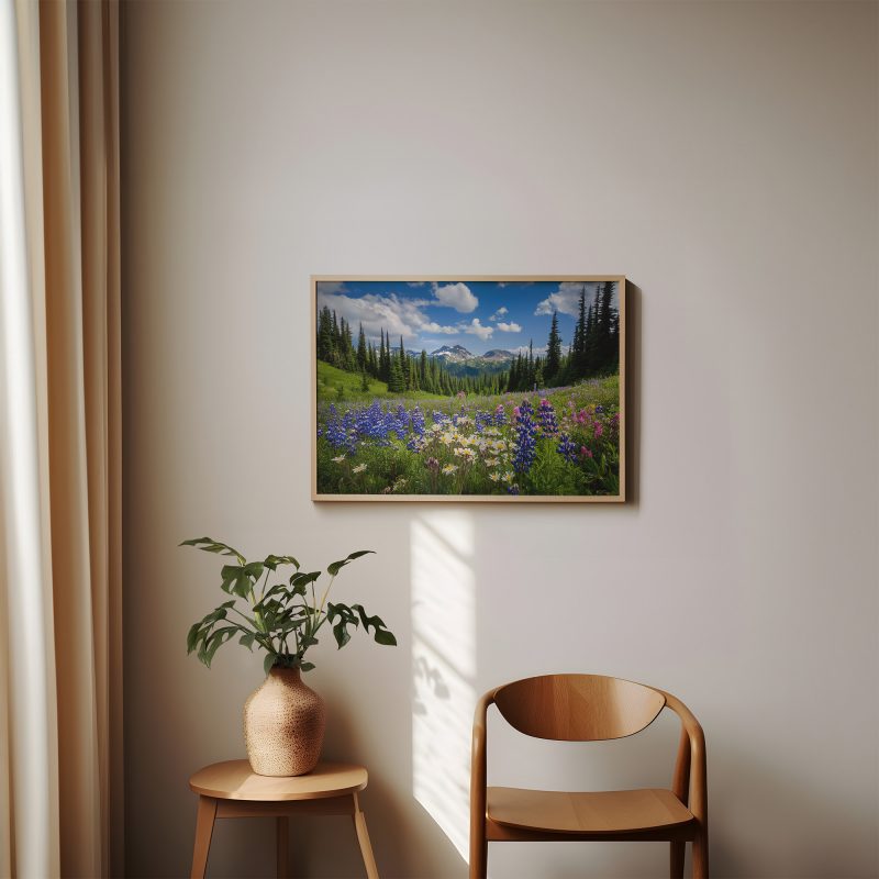 Mountain Wildflowers Digital Poster • Photography Wall Art Download • Printable Nature Scene for Rustic & Neutral Home Decor - Image 7