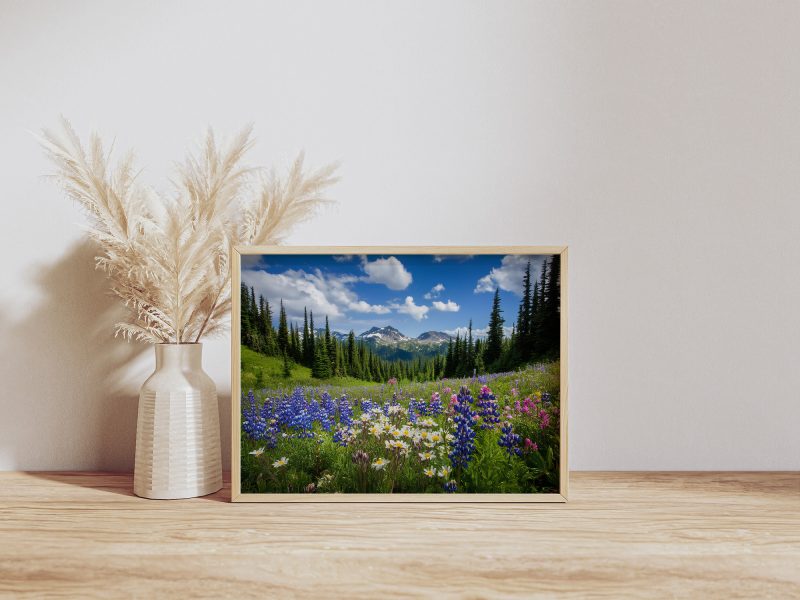 Mountain Wildflowers Digital Poster • Photography Wall Art Download • Printable Nature Scene for Rustic & Neutral Home Decor - Image 6