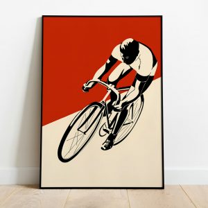 Racing Bike Print | Bicycle Poster | Cycling Wall Art | Minimal Wall Decor | Digital Printable Art | Contemporary Decor