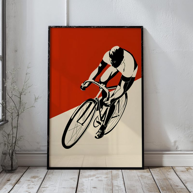 Racing Bike Print | Bicycle Poster | Cycling Wall Art | Minimal Wall Decor | Digital Printable Art | Contemporary Decor - Image 4