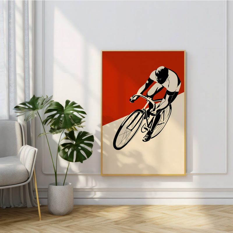 Racing Bike Print | Bicycle Poster | Cycling Wall Art | Minimal Wall Decor | Digital Printable Art | Contemporary Decor - Image 6