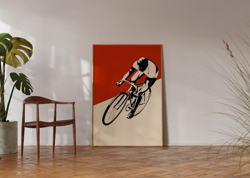 Racing Bike Print | Bicycle Poster | Cycling Wall Art | Minimal Wall Decor | Digital Printable Art | Contemporary Decor - Image 5