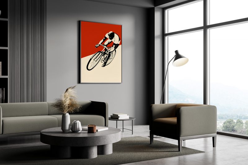 Racing Bike Print | Bicycle Poster | Cycling Wall Art | Minimal Wall Decor | Digital Printable Art | Contemporary Decor - Image 8
