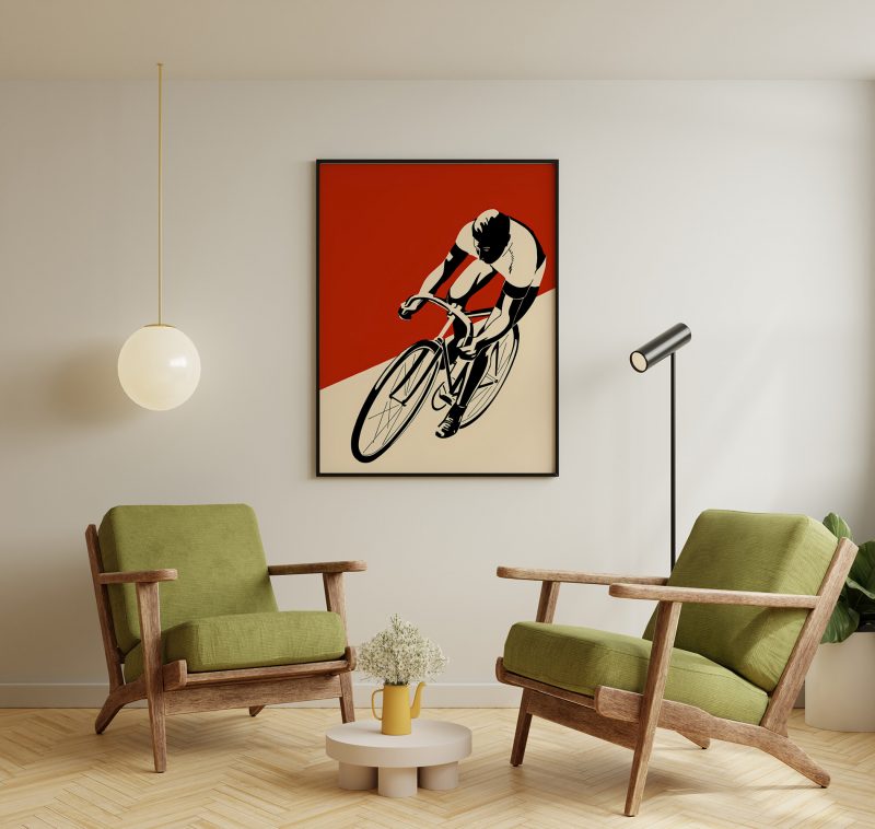 Racing Bike Print | Bicycle Poster | Cycling Wall Art | Minimal Wall Decor | Digital Printable Art | Contemporary Decor - Image 9