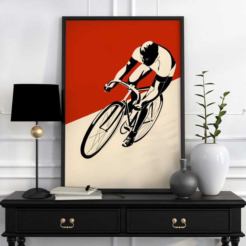 Racing Bike Print | Bicycle Poster | Cycling Wall Art | Minimal Wall Decor | Digital Printable Art | Contemporary Decor - Image 7