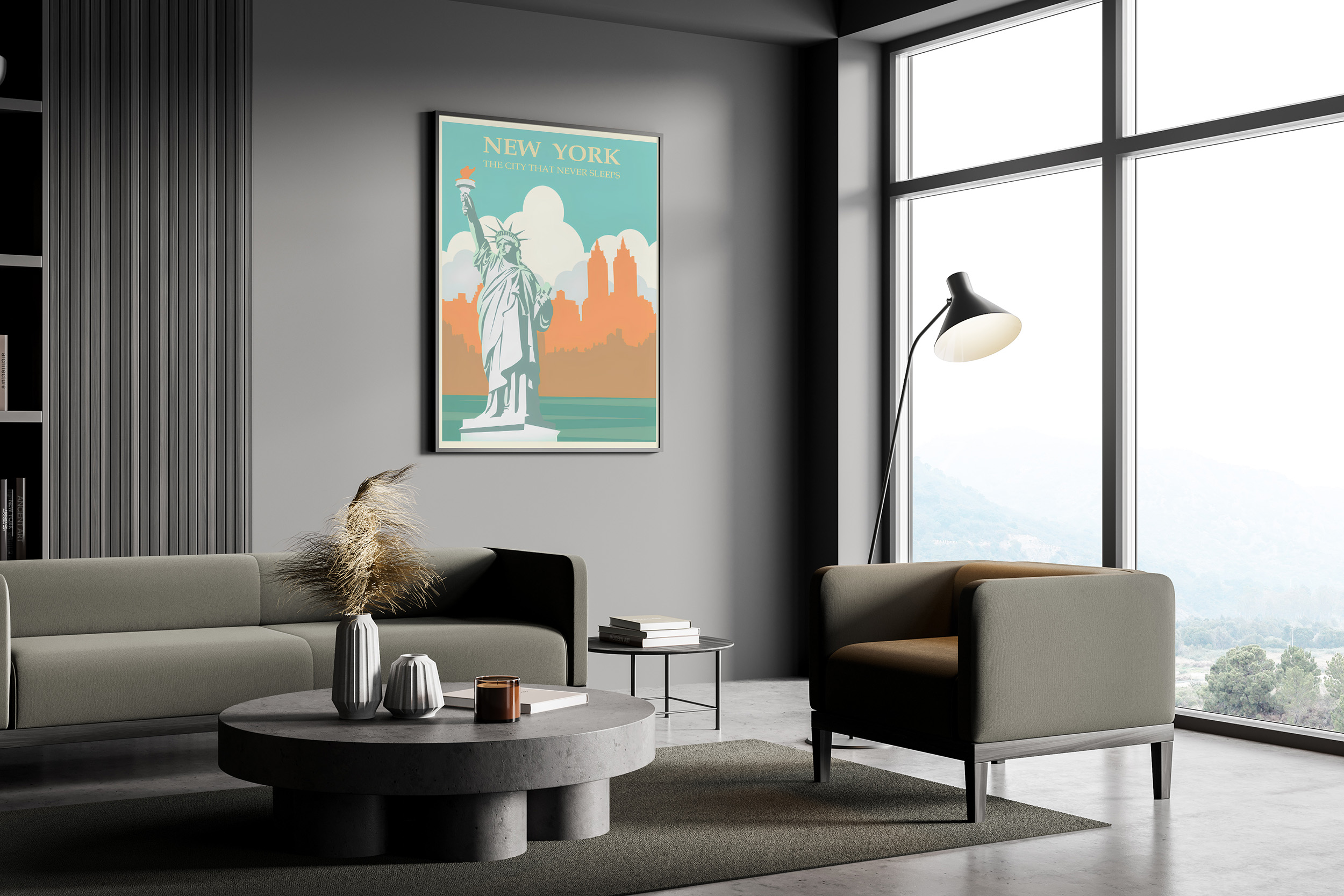 The City That Never Sleeps | Vintage New York City Wall Art Print – Big Apple Travel Poster, Modern Farmhouse Decor, Digital Download - Image 4